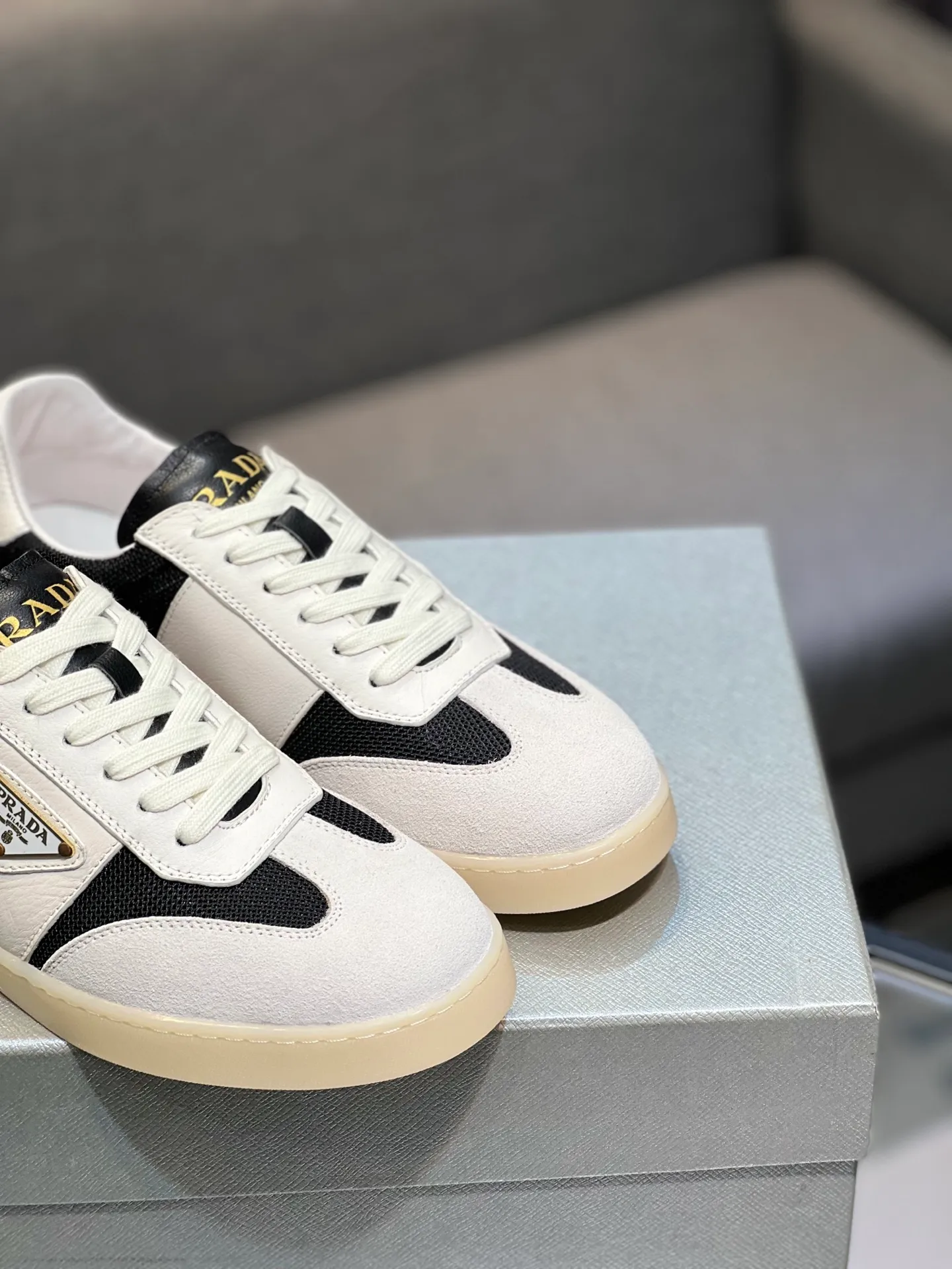 Men's shoes 💰540 [PRADA] Men's shoes are popular in the counter, official website synchronization, 1 high-quality shipment ✔️ Original frosted cowhide + cowhide lining, 1🆚1 replica, original sole, 38-45 (45 customized, non-refundable)